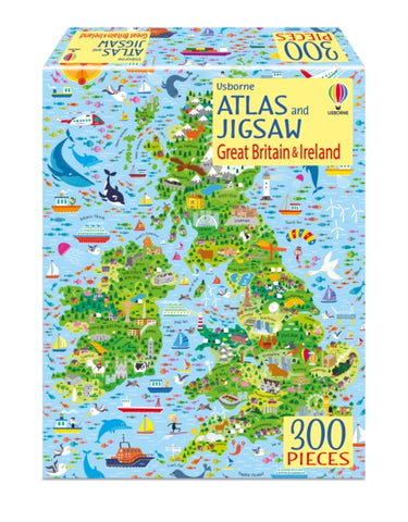 Atlas and 300 Piece Jigsaw: Great Britain & Ireland