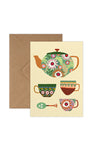 Floral Tea Set Card