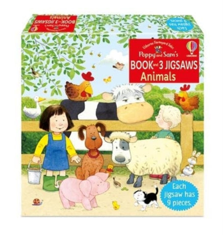 Poppy and Sam's Book and 3 Jigsaws: Animals by Heather Amery