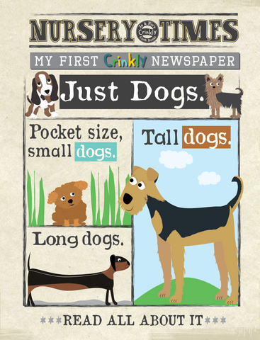 Dogs Crinkly Newspaper by Nursery Times