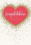 Congratulations Engagement Heart Card