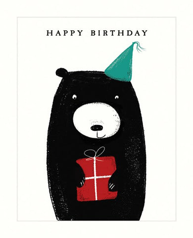Bear With Present Card