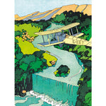 Aeroplane Over Waterfall Card