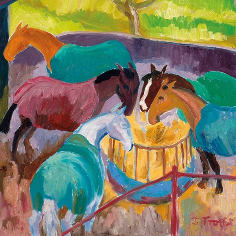 Horses, Behind Dove House Card