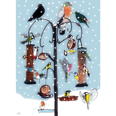 Christmas Bird Feeder Macmillan Cancer Support Cards