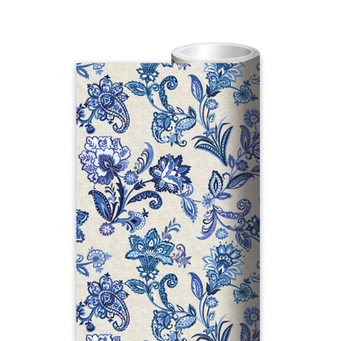 Paisley Blue Wrapping Paper- 3 Metre Roll