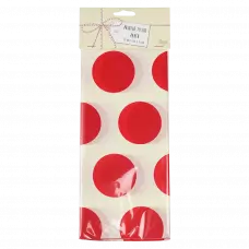 Red on White Spot Tissue Paper