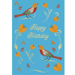 Birds Happy Birthday Card