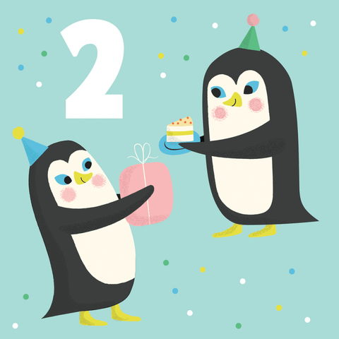 Penguin Two  Birthday Card