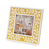 Square Resin Picture Frame (9cm x 9cm) - Mustard yellow