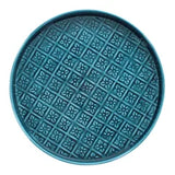 Round Enamel 30cm Tray - Blue