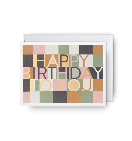 Happy Birthday to You Mosaic Mini Card