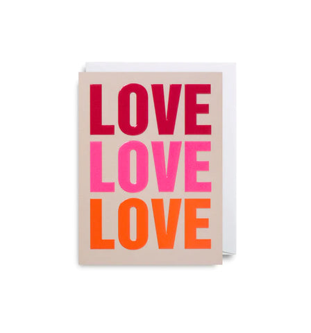 Love Love Love Mini Card