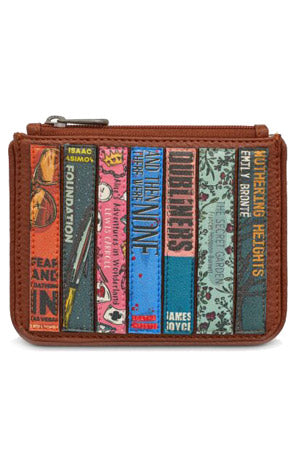 Brown Vegan Classic Bookworm Zip Top Purse