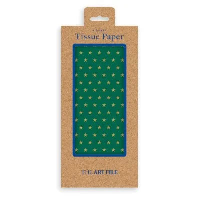 Green Stars Xmas Tissue