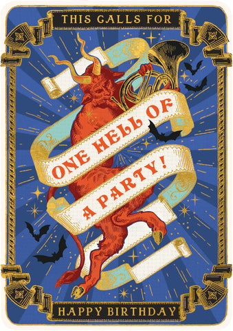 Huzzah Hell Of A Party Card