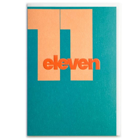 Eleven Teal Card