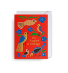 The Happiest of Birthdays Illustrated Birds Mini Card