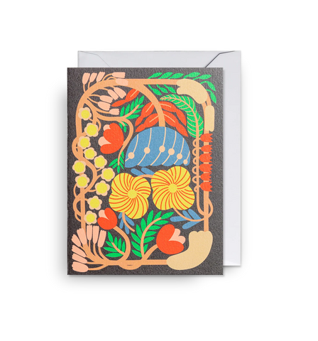 Floral Vines Modern Retro Mini Card