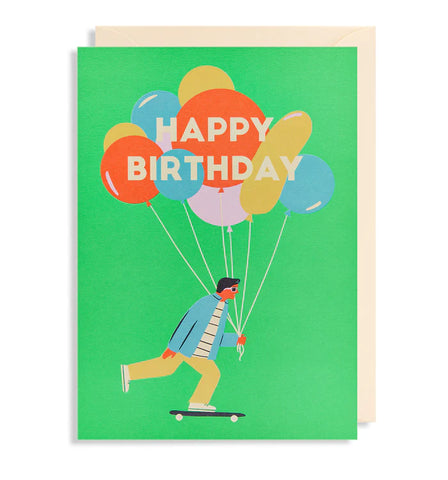 Skateboarder Happy Birthday Card