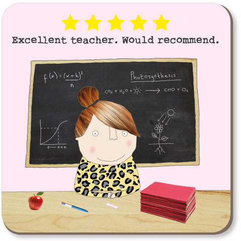 Five Star Teacher Pink Coaster