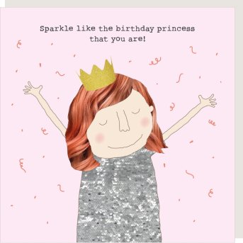 Sparkle Birthday Princess Card