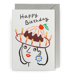 Happy Birthday Cake Hat Card