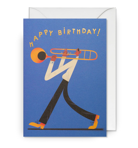 Happy Birthday Trombone Card