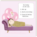 Birthday To-do List Card