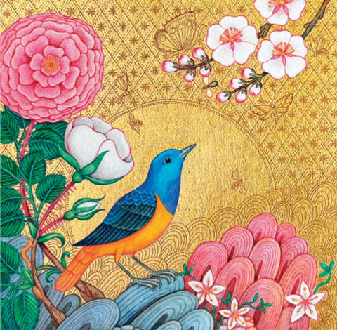 There Is A Bird Among The Blossoms Calling Card