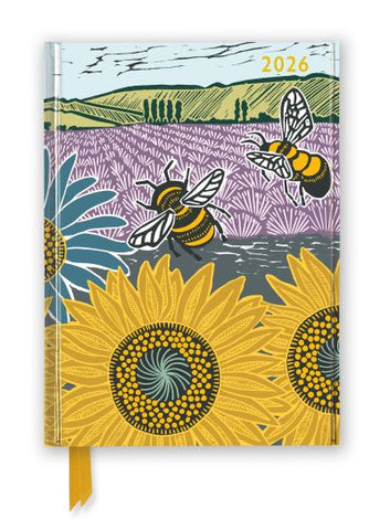 Sunflower Fields 2026 Luxury Diary Planner - Week to View with Notes
