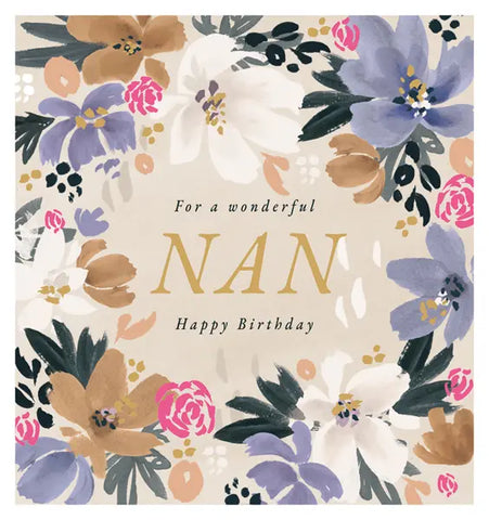 Wonderful Nan Floral Card