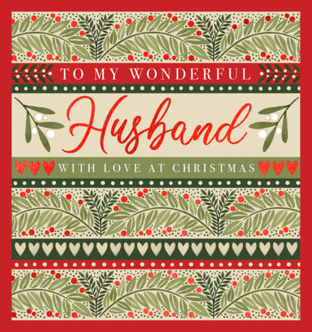 Husband Greensleves Christmas Card