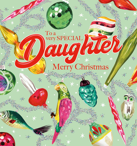 Daughter Kitchmas Baubles Card