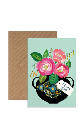 I Love You Vase Card