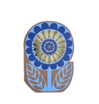Flower - Blue & Gold Card