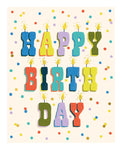 Happy Birthday Candles Text Card