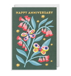 Happy Anniversary Flowers & Butterflies Card