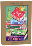 Christmas Bookstack Laser Card Pack (5)