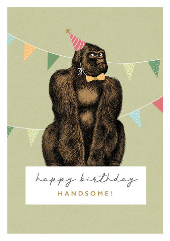 Birthday Handsome Gorilla Card