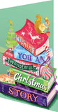 Christmas Bookstack Laser Card Pack (5)