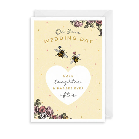 Hap-Bee Ever After Wedding Card