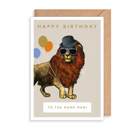 Mane Man Lion Card