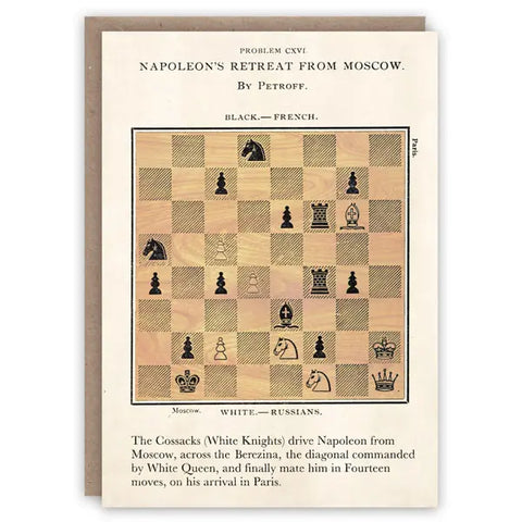 Napoleon's Retreat Chess Card