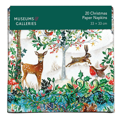 20 Winter Forest Glade Paper Napkins