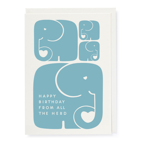 Happy Birthday From All The Herd Card