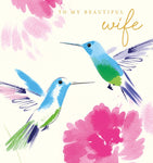 Beautiful Wife Hummingbirds Card