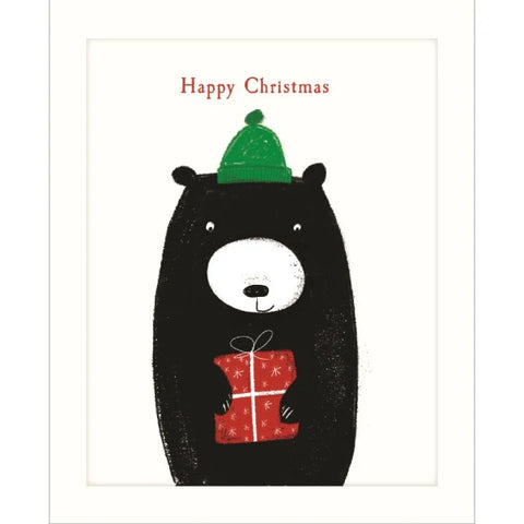 Bear Green Hat & Present Card