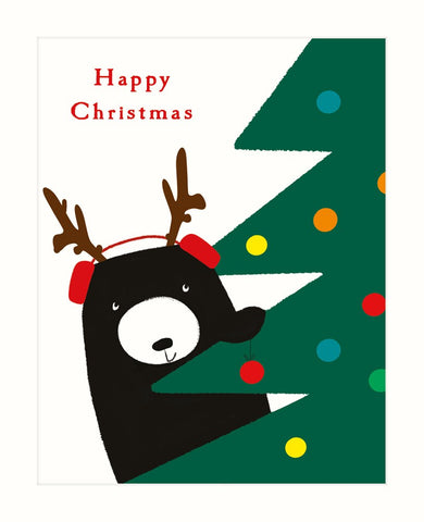 Bear and Christmas Tree Card