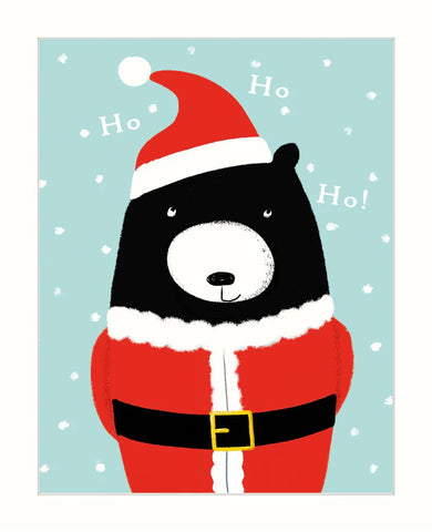 Bear Christmas Santa Card